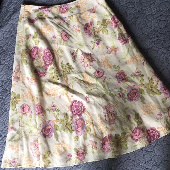 Pendleton Floral Linen Skirt
