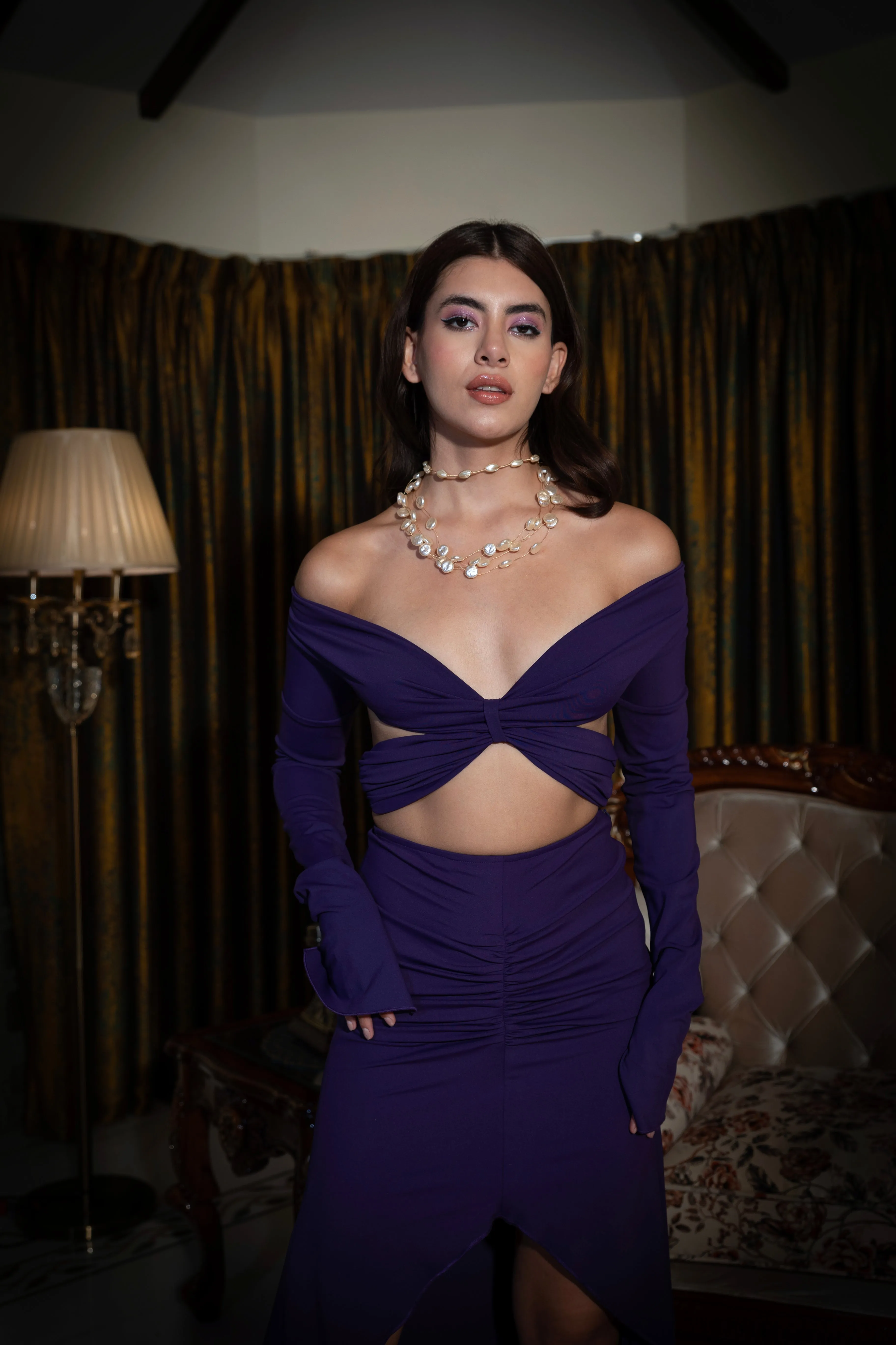 Perfect match - purple cut out coord set