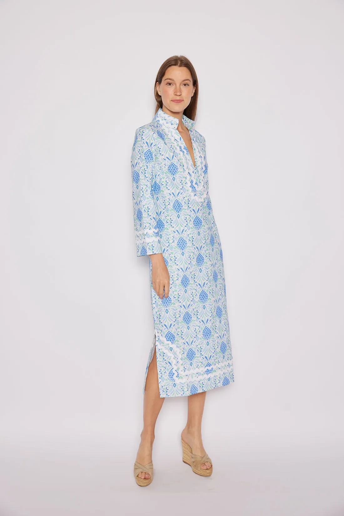 Pineapple Print Caftan with Ric-Rac by Sail to Sable