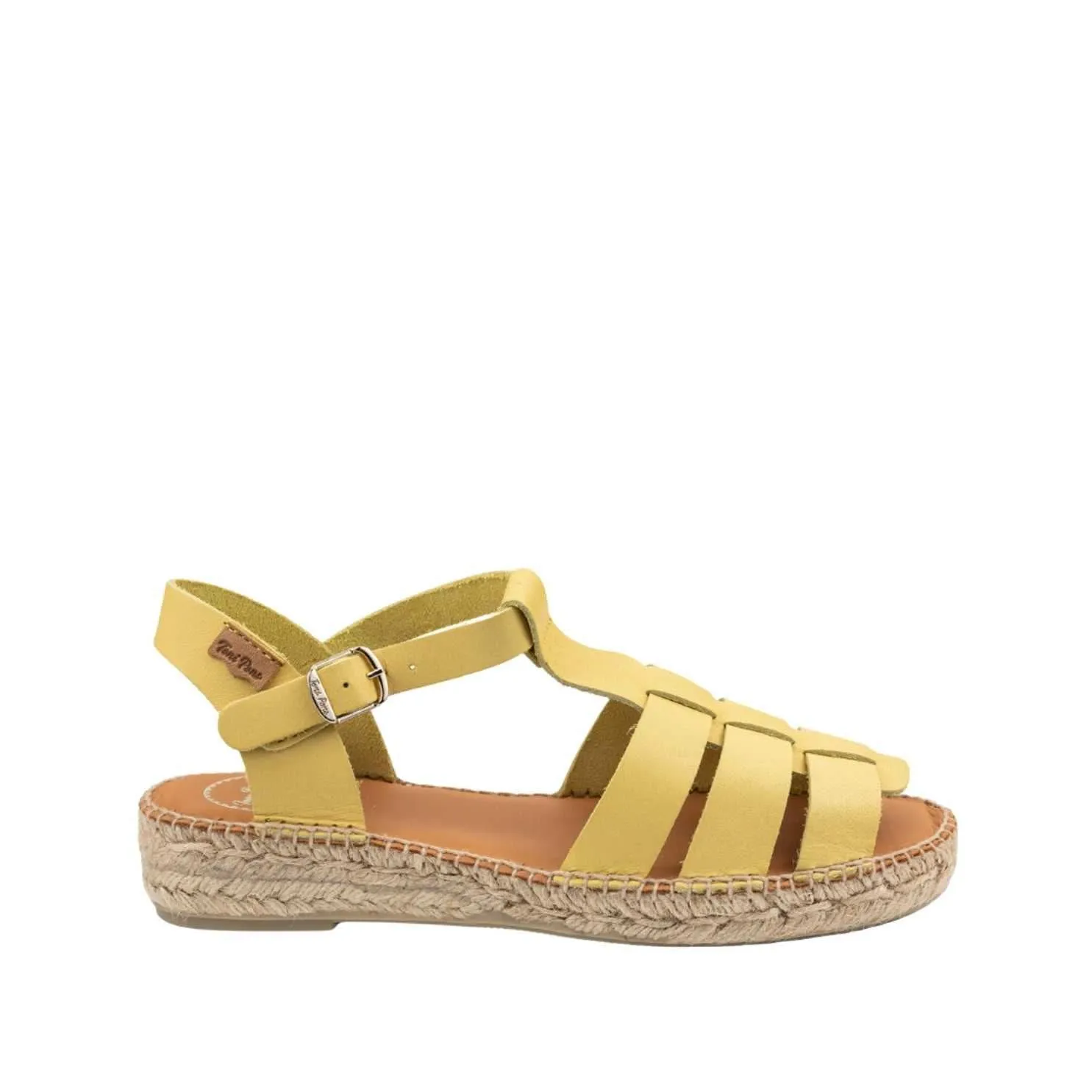 Plain Leather Wedge Espadrille for Women - Emma