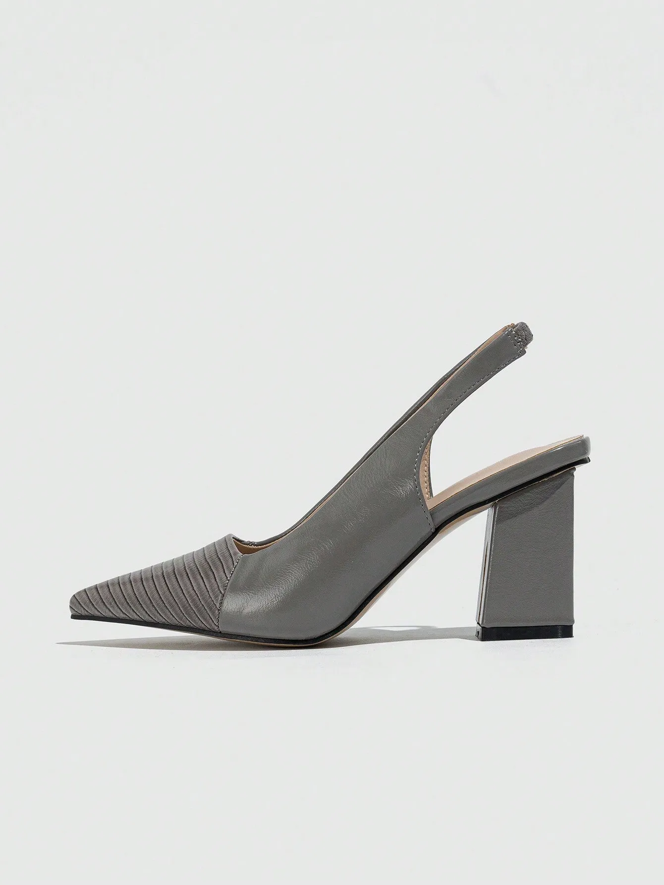 Pointed Toe Back Strap High Heels
