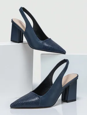 Pointed Toe Back Strap High Heels
