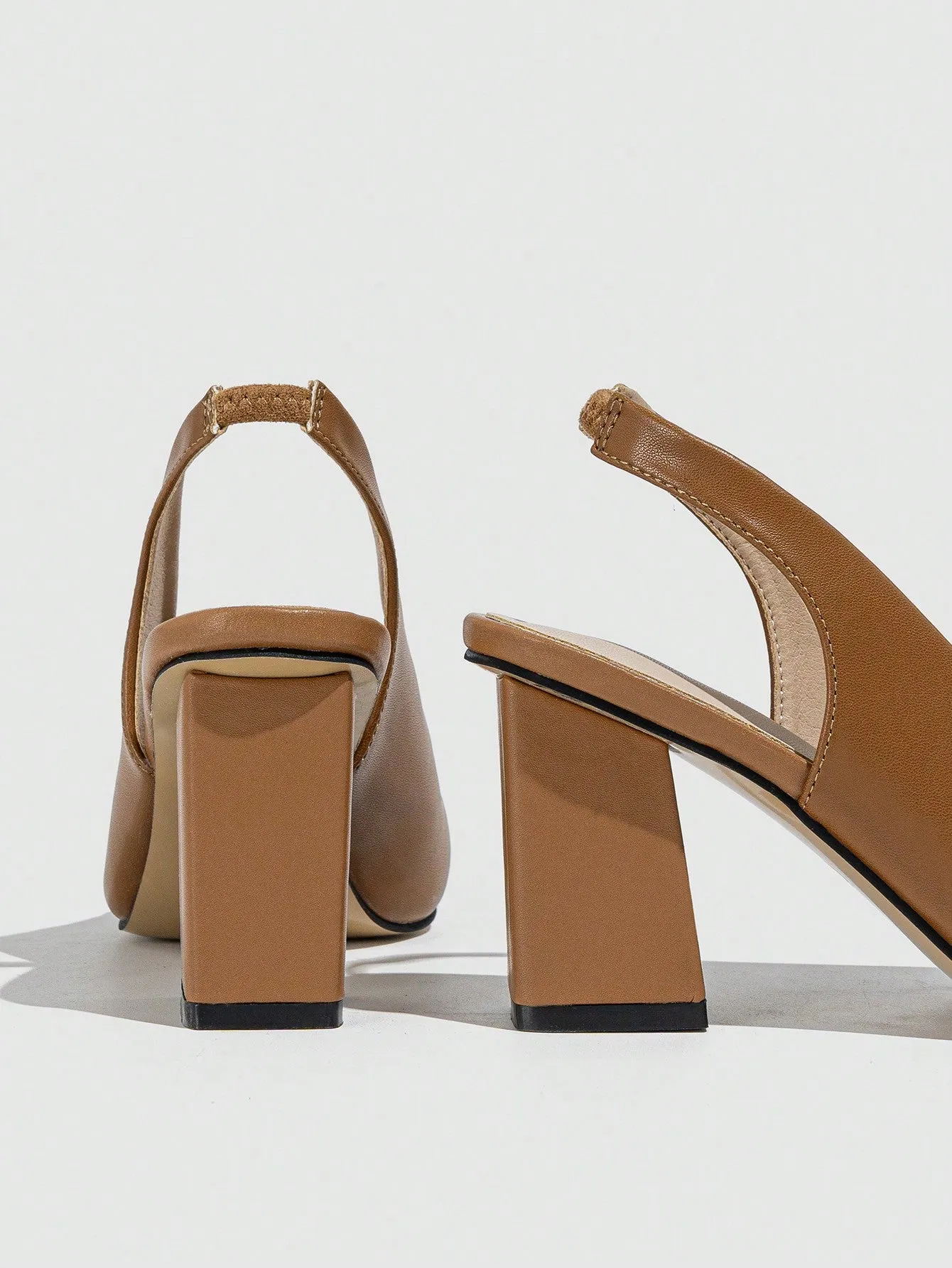 Pointed Toe Back Strap High Heels
