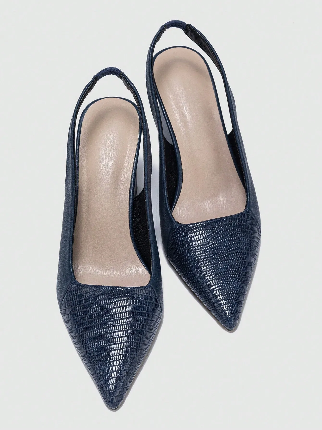 Pointed Toe Back Strap High Heels