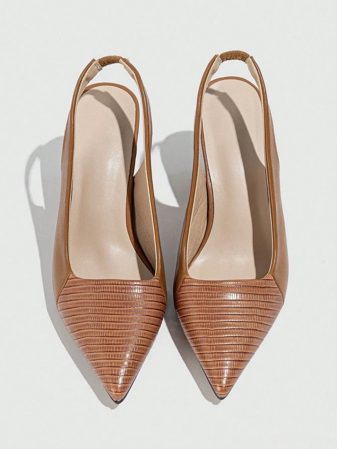 Pointed Toe Back Strap High Heels