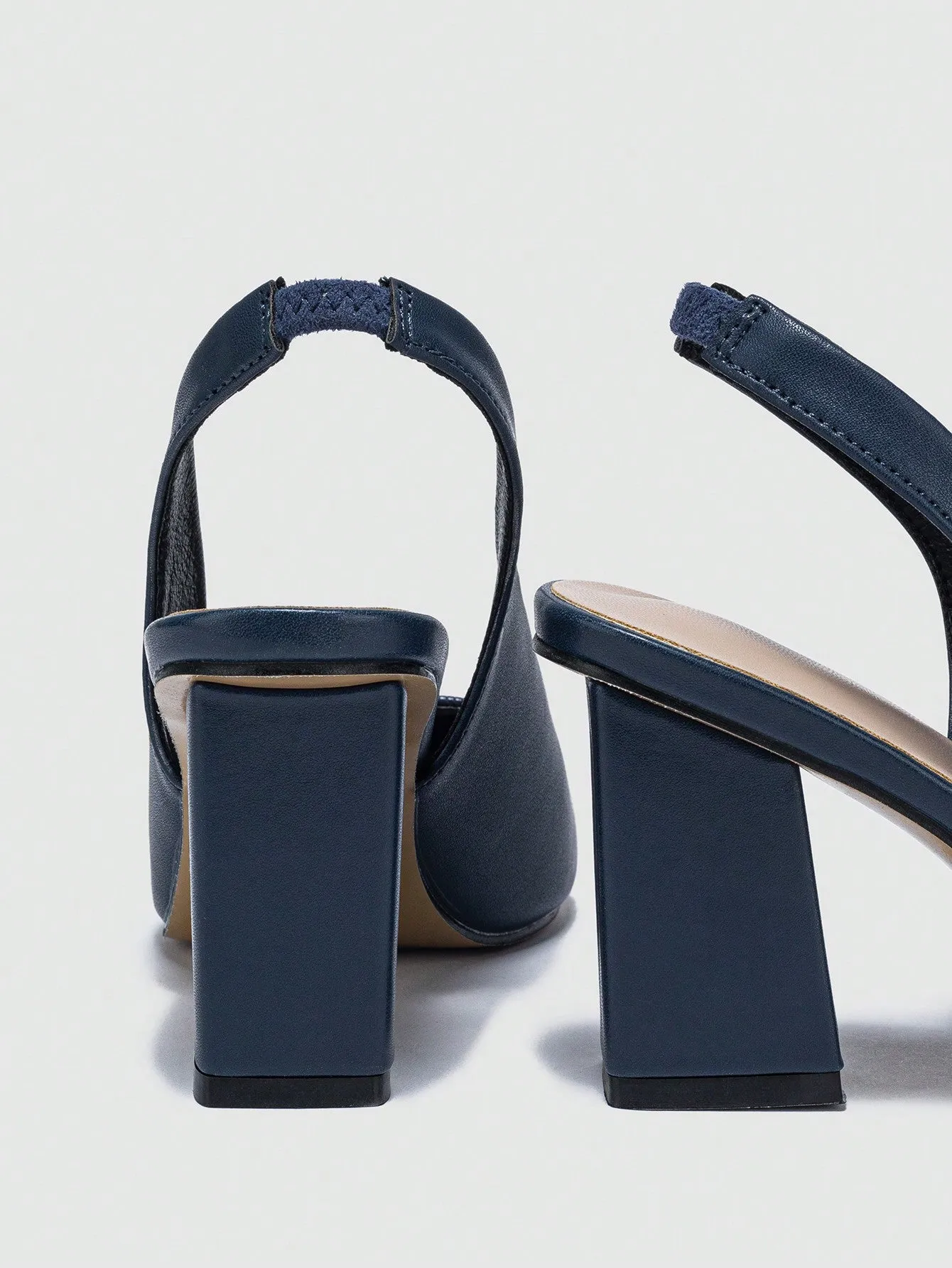 Pointed Toe Back Strap High Heels