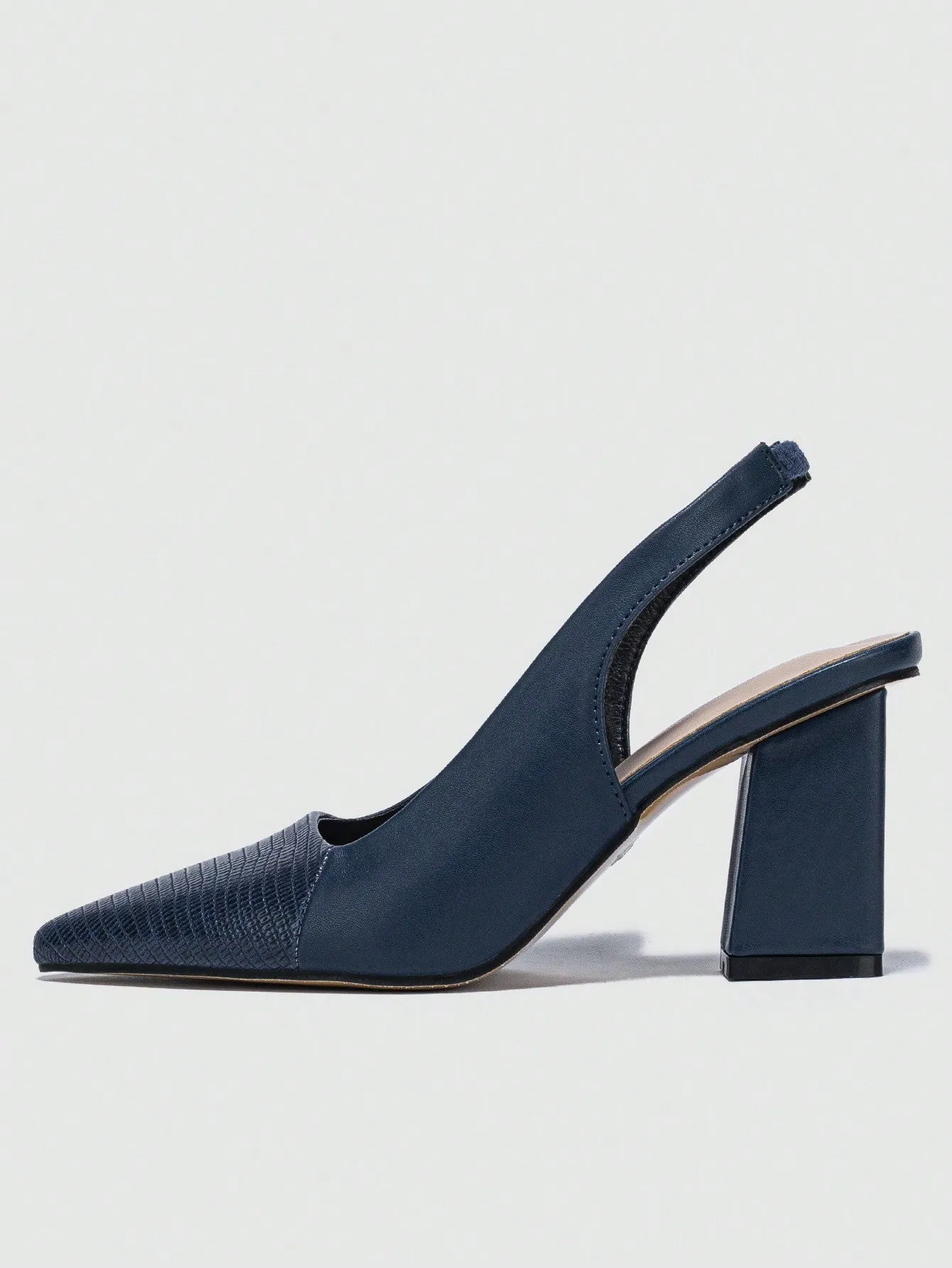 Pointed Toe Back Strap High Heels
