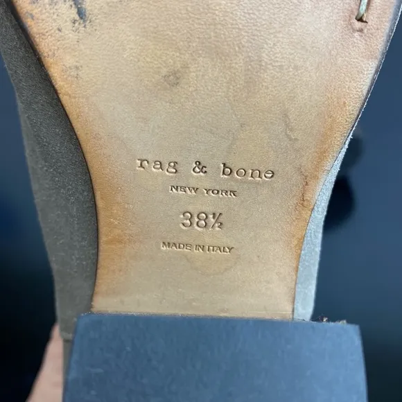Rag &amp; Bone Black Harrow Suede Booties. Size 38