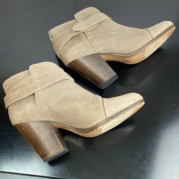 Rag &amp; Bone Black Harrow Suede Booties. Size 38