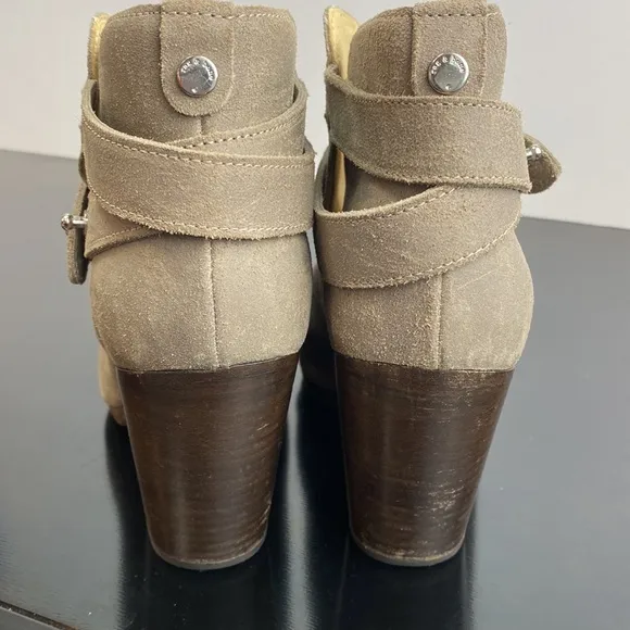 Rag &amp; Bone Black Harrow Suede Booties. Size 38