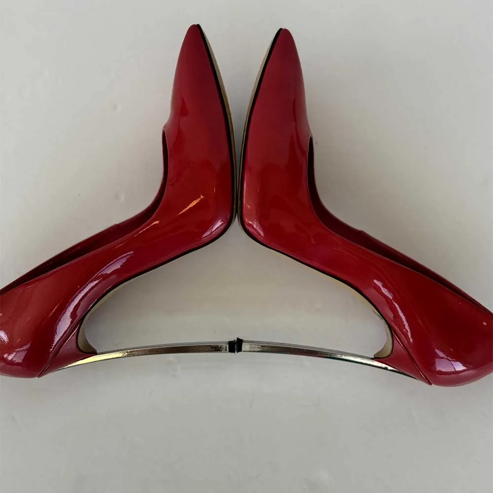 Red Patent Blade Pumps