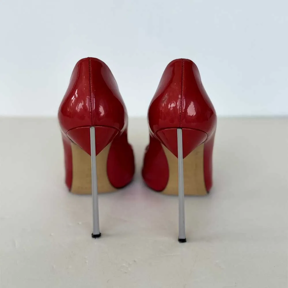Red Patent Blade Pumps