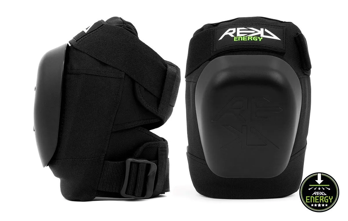 REKD Energy Patrol Skateboard Skate BMX Ramp Knee Pads - Black