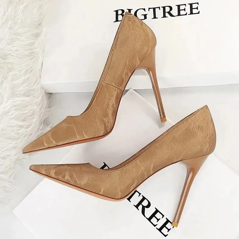 Retro Women Pumps Pointed Toe Stiletto High Heels Women's Sexy Nightclub Shoes New Heels Shoes Female Pumps