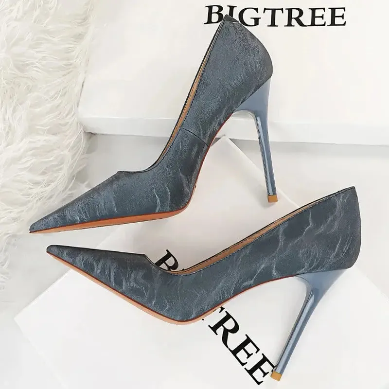 Retro Women Pumps Pointed Toe Stiletto High Heels Women's Sexy Nightclub Shoes New Heels Shoes Female Pumps