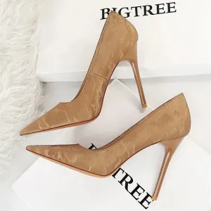 Retro Women Pumps Pointed Toe Stiletto High Heels Women's Sexy Nightclub Shoes New Heels Shoes Female Pumps