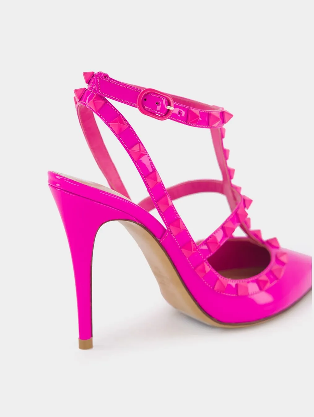 Rockstud 100mm Ankle-Strap Pumps