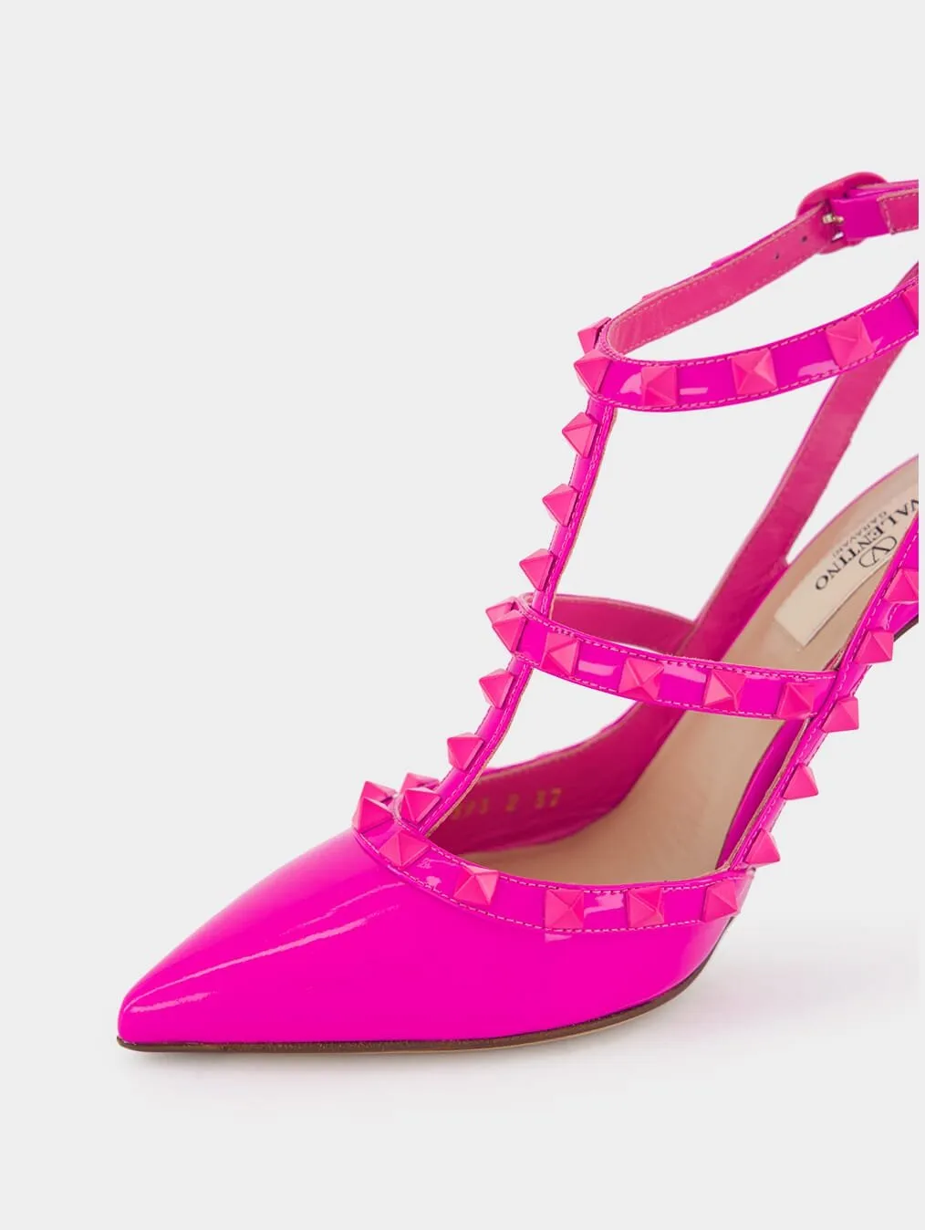 Rockstud 100mm Ankle-Strap Pumps