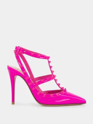 Rockstud 100mm Ankle-Strap Pumps