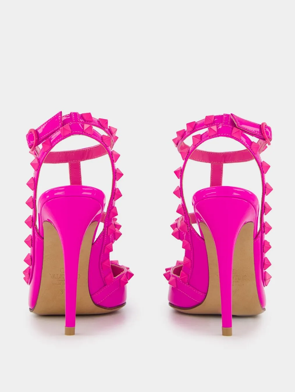 Rockstud 100mm Ankle-Strap Pumps