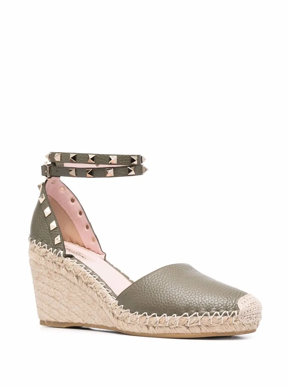 Rockstud wedge espadrilles