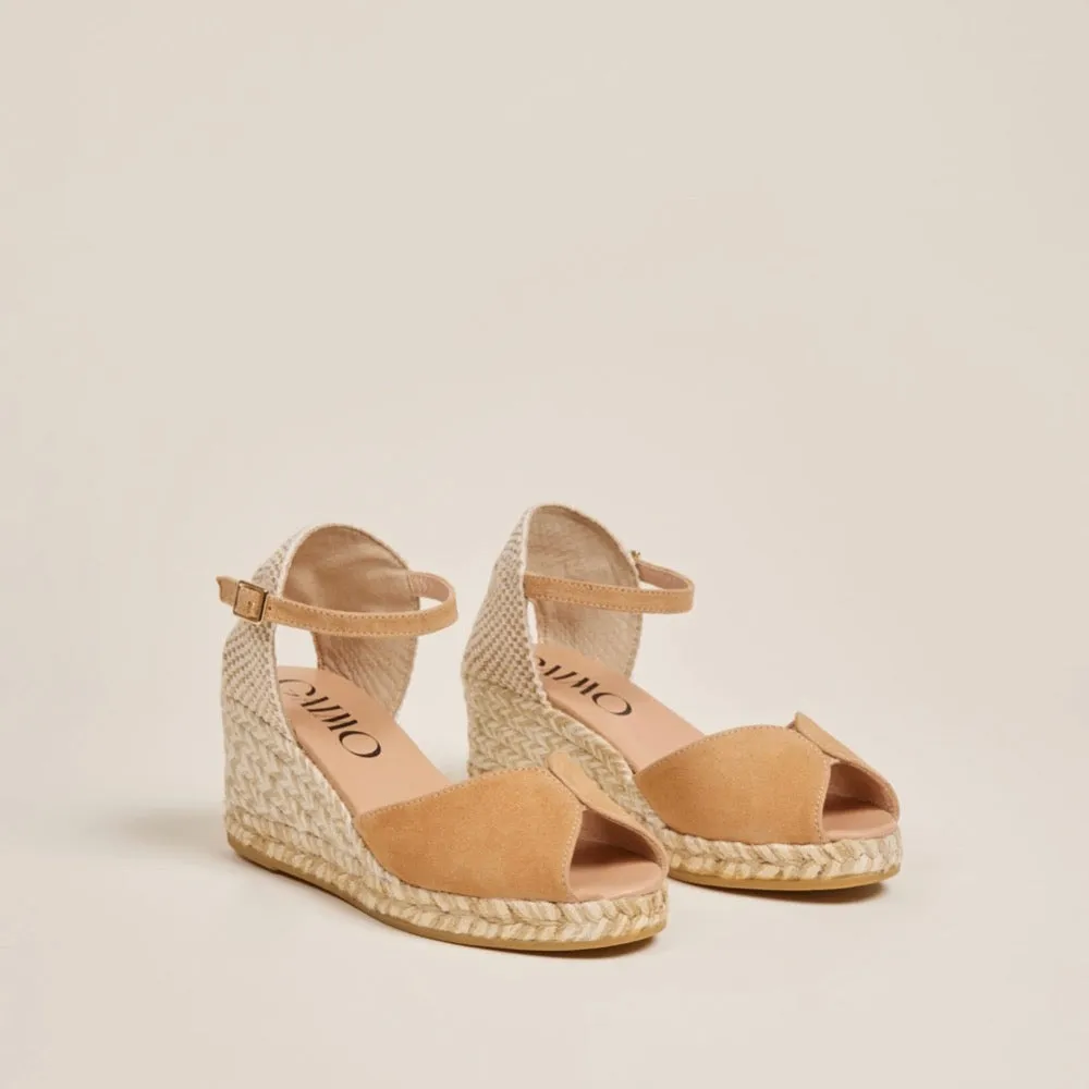 RONNY Nude wedge espadrilles