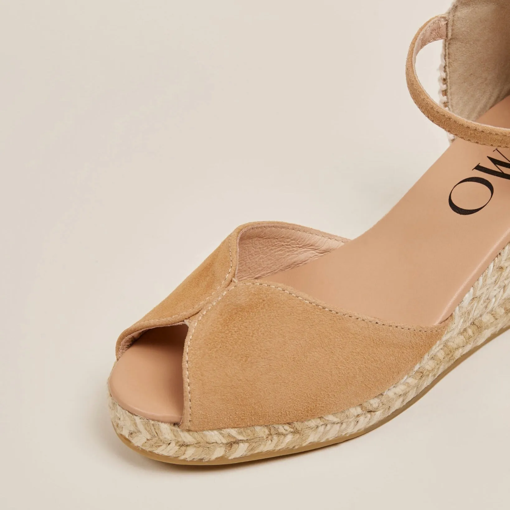 RONNY Nude wedge espadrilles