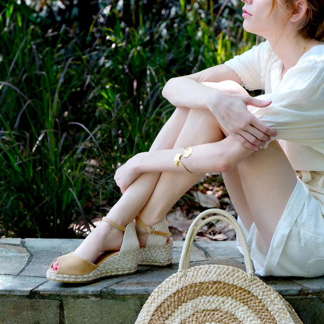 RONNY Nude wedge espadrilles
