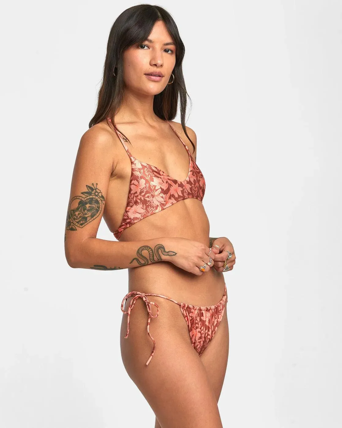 Rvca Women's Oasis Crossback Bikini Top Final Sale