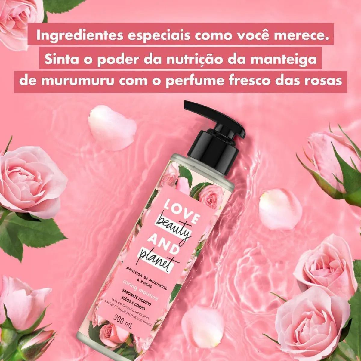 Sabonete Love Beauty And Planet Líquido, Caring Moisture, 300Ml
