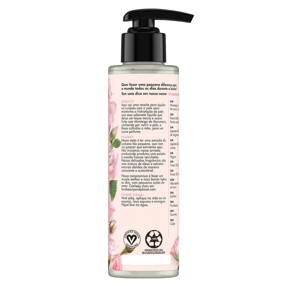 Sabonete Love Beauty And Planet Líquido, Caring Moisture, 300Ml