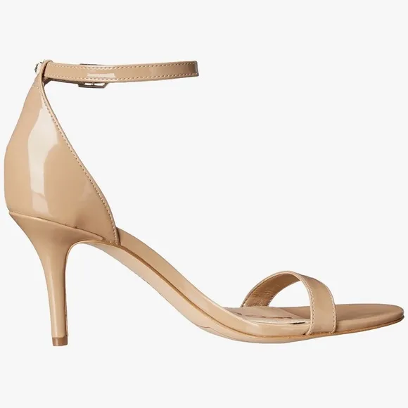 Sam Edelman | Women’s nude/tan patent ankle strap single bridge strap, size 8.5