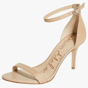 Sam Edelman | Women’s nude/tan patent ankle strap single bridge strap, size 8.5