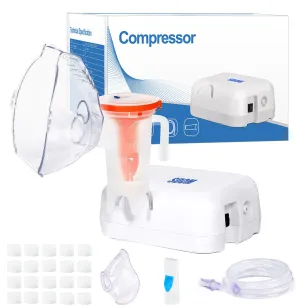 SDOM Portable Nebulizer Machine for Adults & Kids - Jet Compressor Nebulizer with Accessory Set - Personal Cool Mist Inhaler for Asthma, Breathing Issues - Home & Travel Use, Quiet & Efficient
