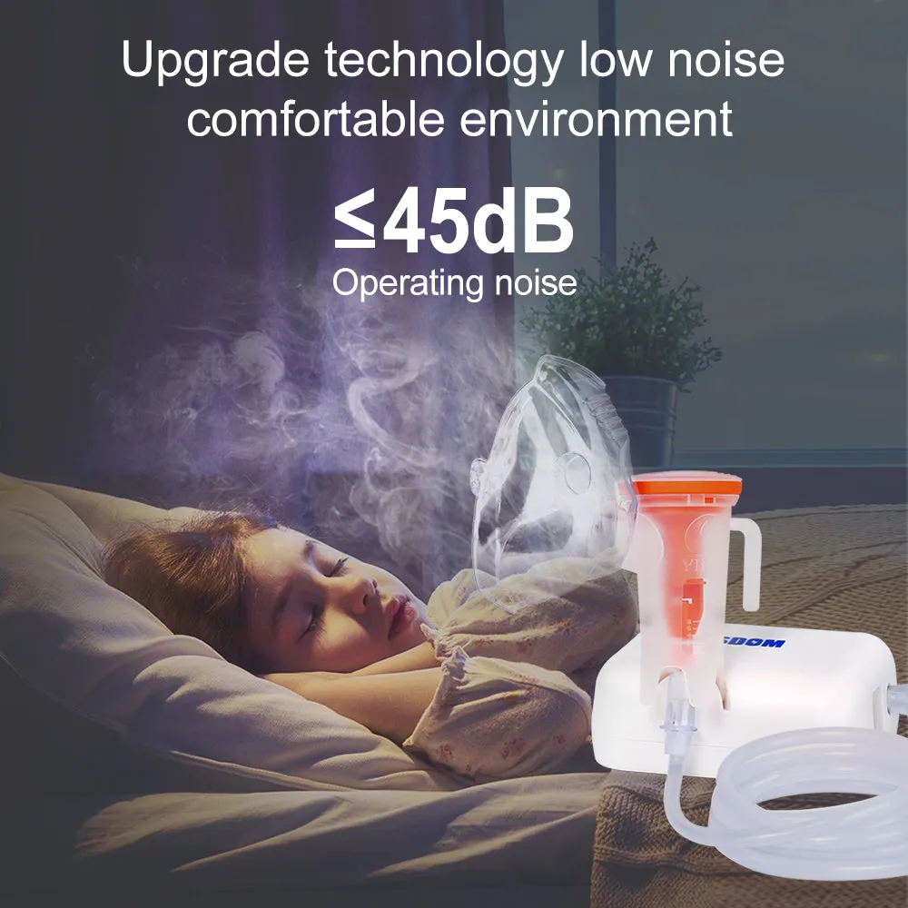 SDOM Portable Nebulizer Machine for Adults & Kids - Jet Compressor Nebulizer with Accessory Set - Personal Cool Mist Inhaler for Asthma, Breathing Issues - Home & Travel Use, Quiet & Efficient