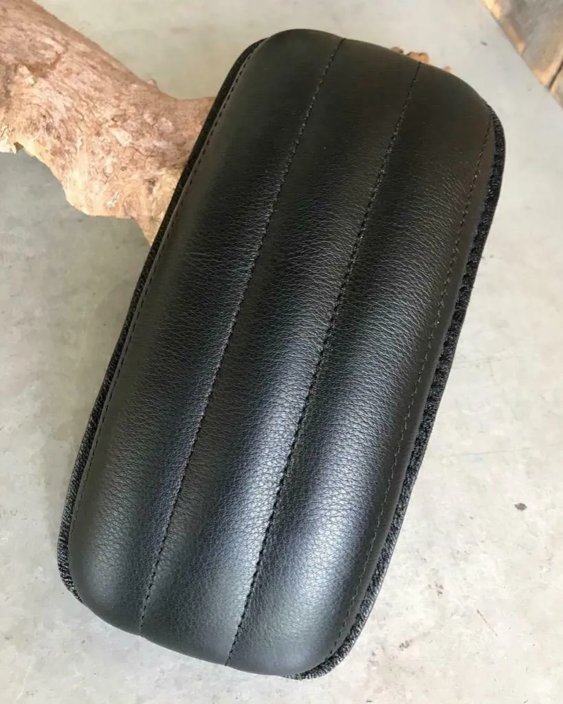 Seat P-Pad Chopper Harley Sportster Bobber Chopper 11x14 Blk Tuck Roll Leather