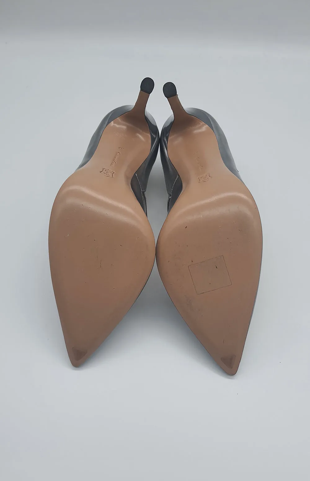 Silver Cut Out PVC Pumps
