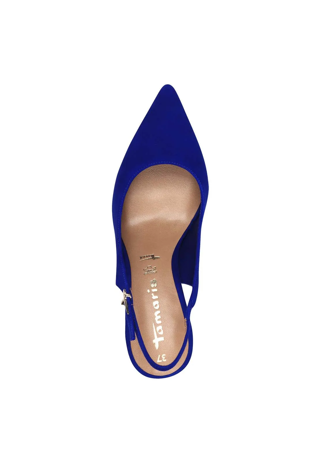 Sling Back Heeled Shoe - Royal Blue