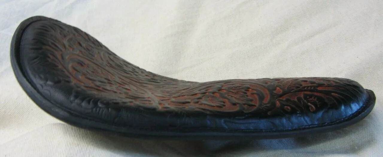 Spring Seat Chopper Bobber Harley Sportster Honda 10x13 Ant Brown Oak Leaf Leather