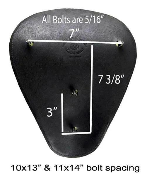 Spring Seat Chopper Sportster Harley Chopper Honda 10x13 Dark Brown Dist Leather