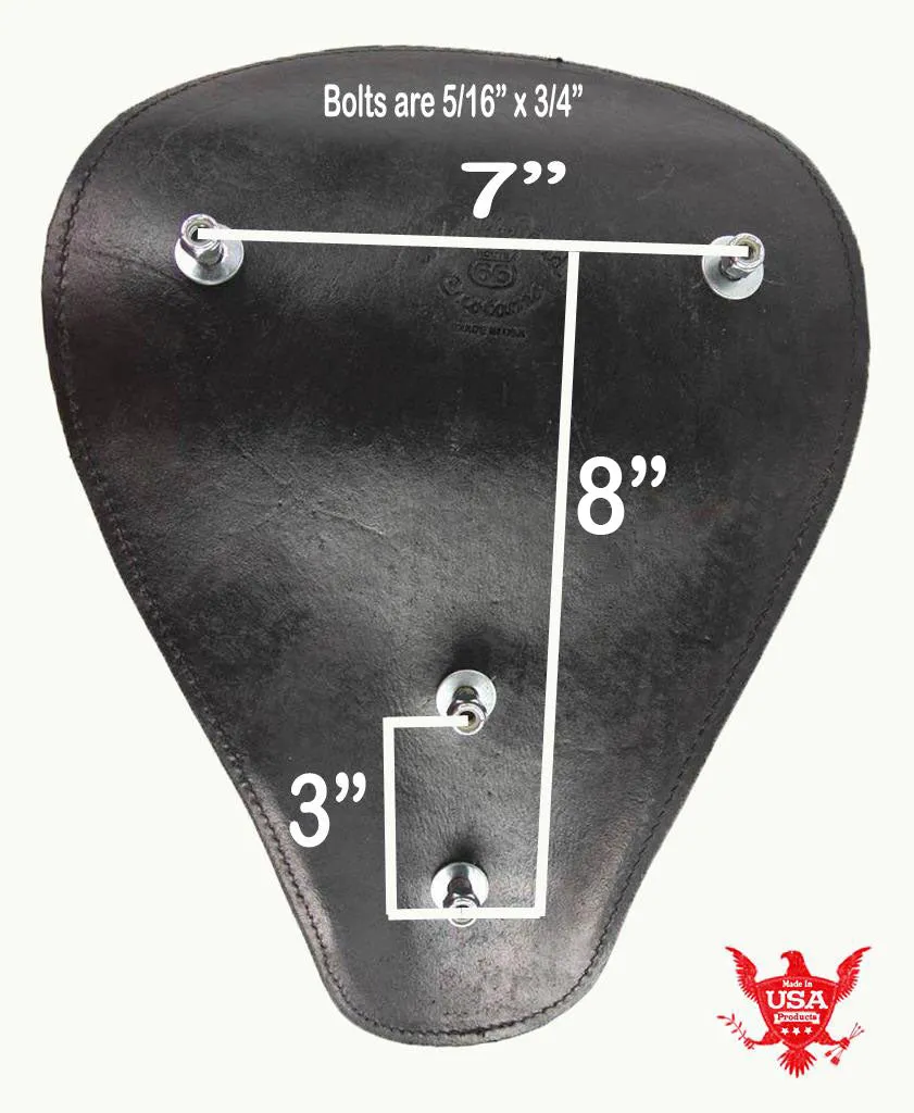 Spring Seat Harley Chopper Bobber Softail Dyna 11X16 AntR Oak Leaf Leather