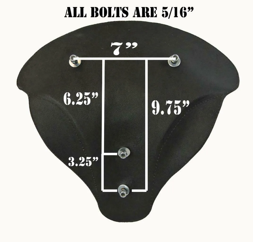 Spring Solo Tractor Seat Harley Touring Indian Chief 17x16" Black Distress Veg