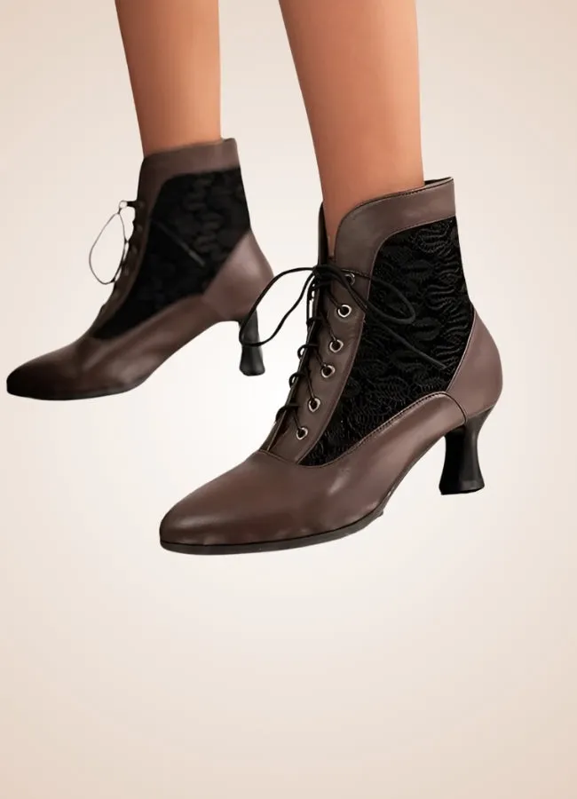 Steampunk Pointed Toe Ankle Boots