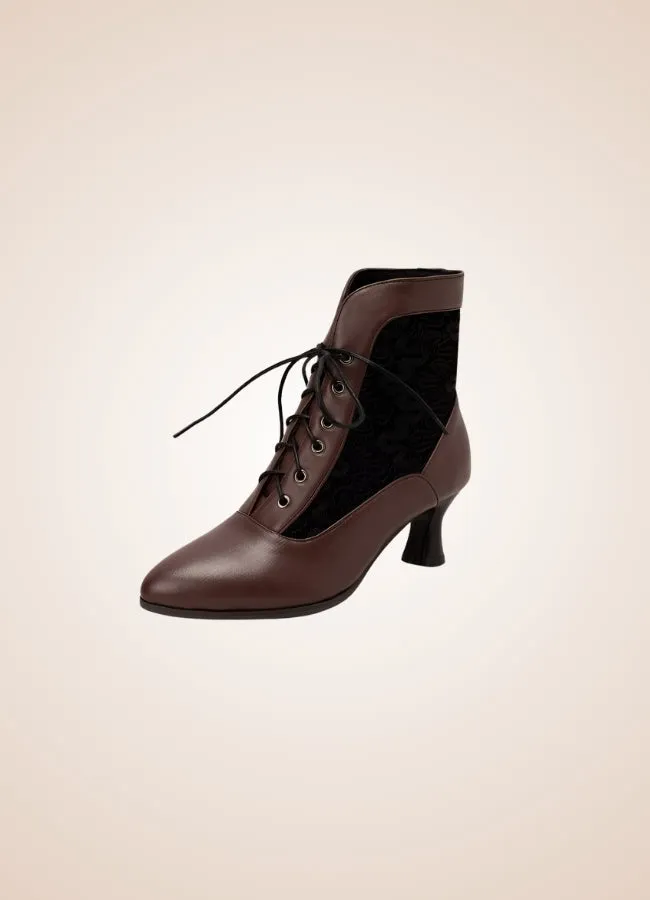 Steampunk Pointed Toe Ankle Boots