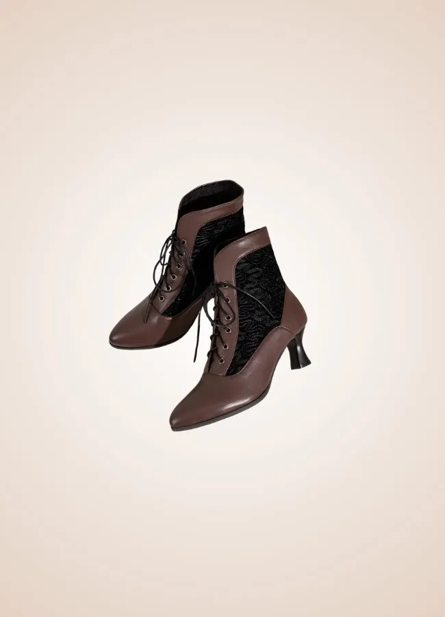Steampunk Pointed Toe Ankle Boots