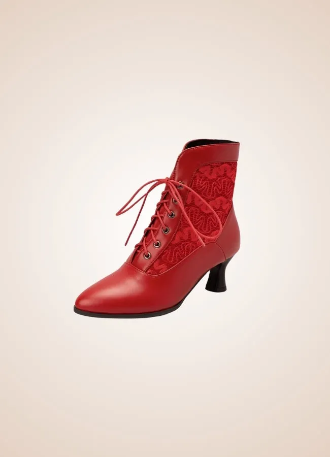 Steampunk Pointed Toe Ankle Boots