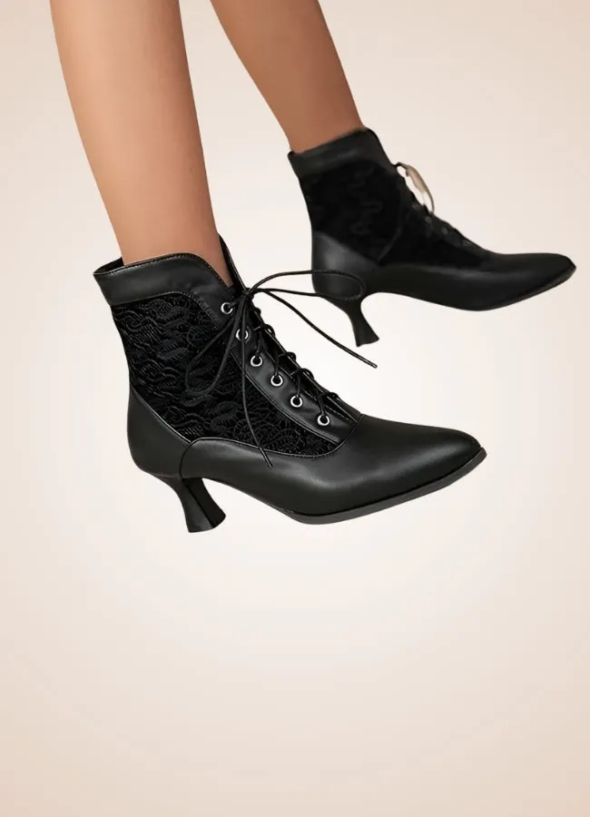 Steampunk Pointed Toe Ankle Boots