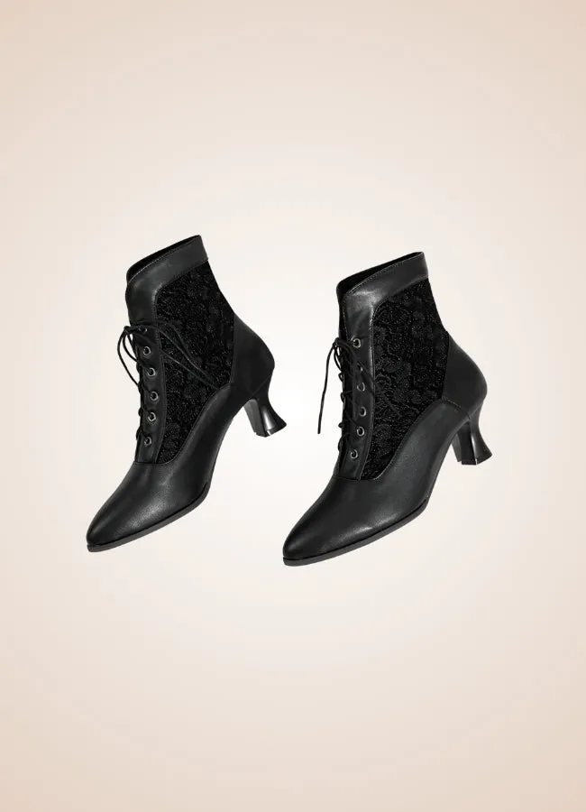Steampunk Pointed Toe Ankle Boots