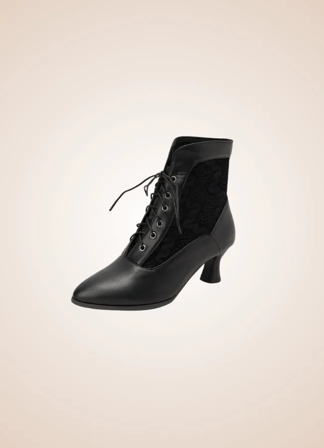 Steampunk Pointed Toe Ankle Boots