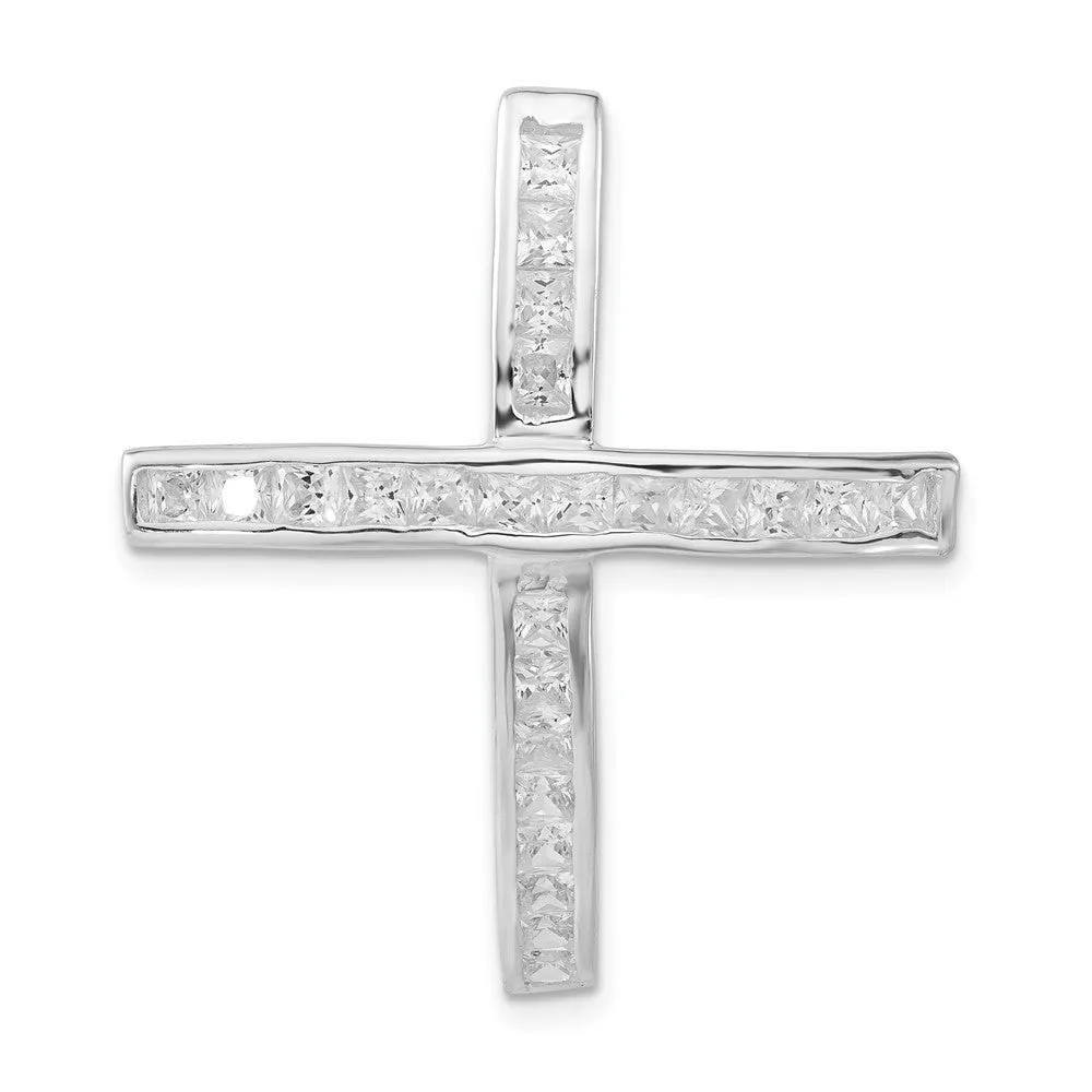 Sterling Silver Cross with CZ Pendant